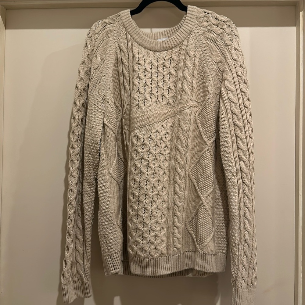 Nike cable knit crewneck sweater